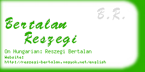 bertalan reszegi business card